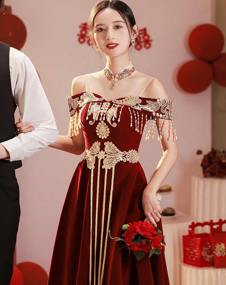 Luxury Lifestyle Girl - Chinese stijl toastjurk Cheongsam voor bruiden,