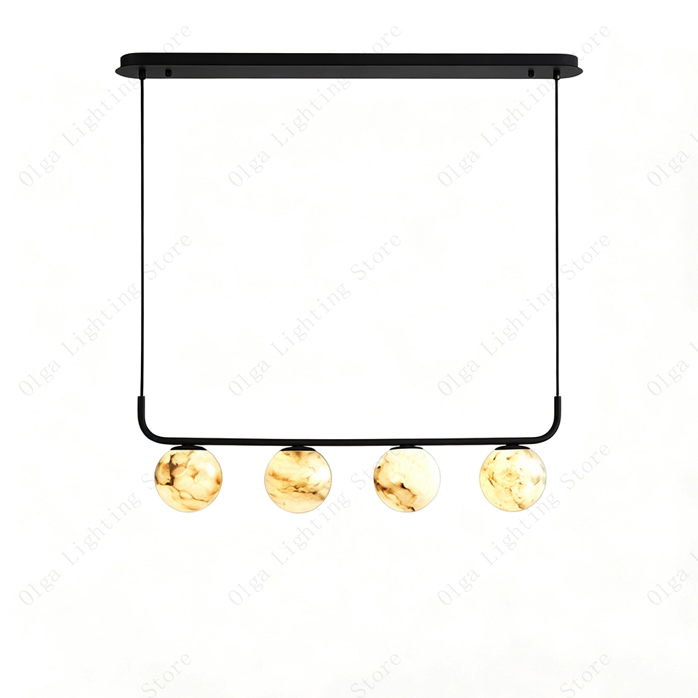 Luxury Lifestyle Hotel - Luxe Lifestyle Lineaire Marmeren Ballen Hanglamp