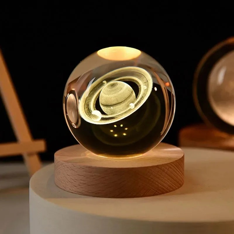Crystal Ball Decor - 6cm Kristallen Bol Decoratie Astronomie Zonnestelsel