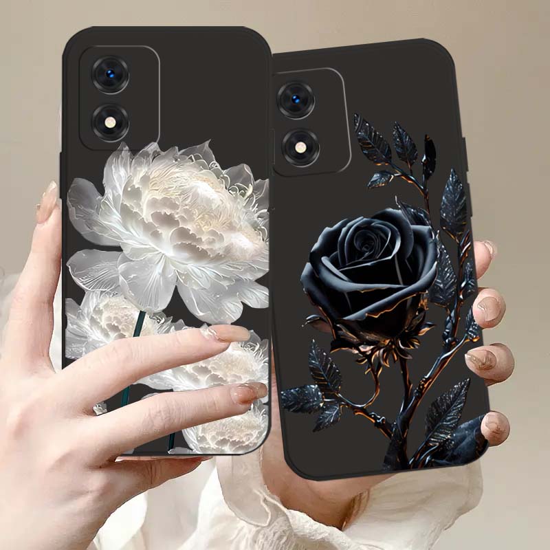Realme Gt 6 - Mooie bloemenprint hoesje voor OPPO Realme